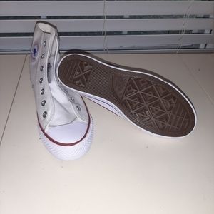 White high-top Converse